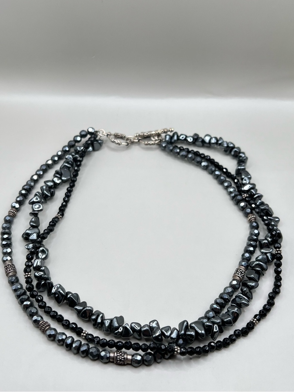 Silpada Onyx and Hematite Toggle Necklace